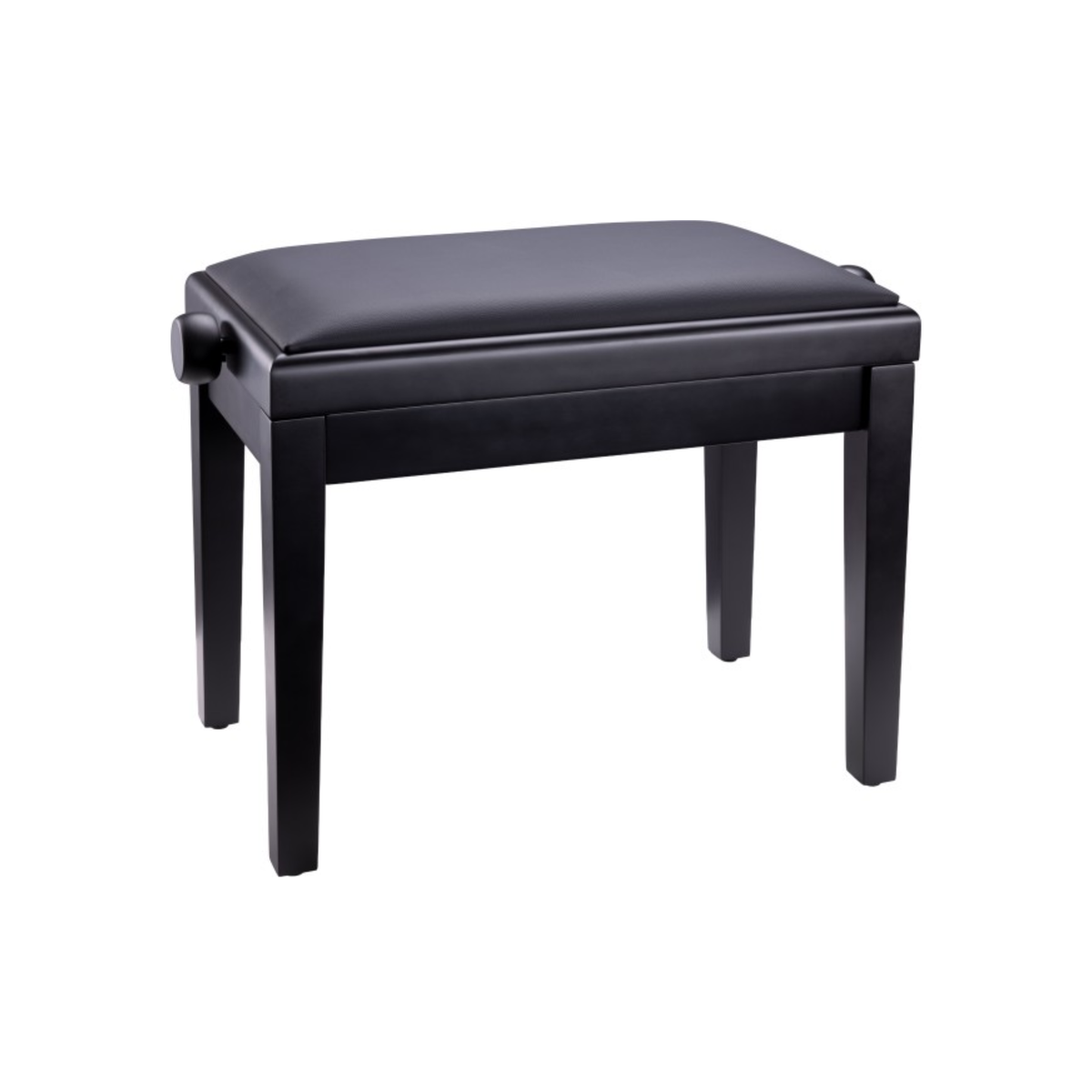 K&M 13923 Piano bench, bench black matt finish, seat black imitation leather