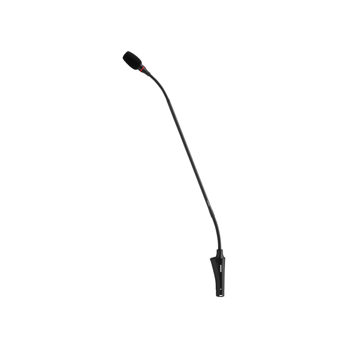 Shure Cardioid Condenser Gooseneck Microphone 18" with mute switch & light ring indicator (Black)