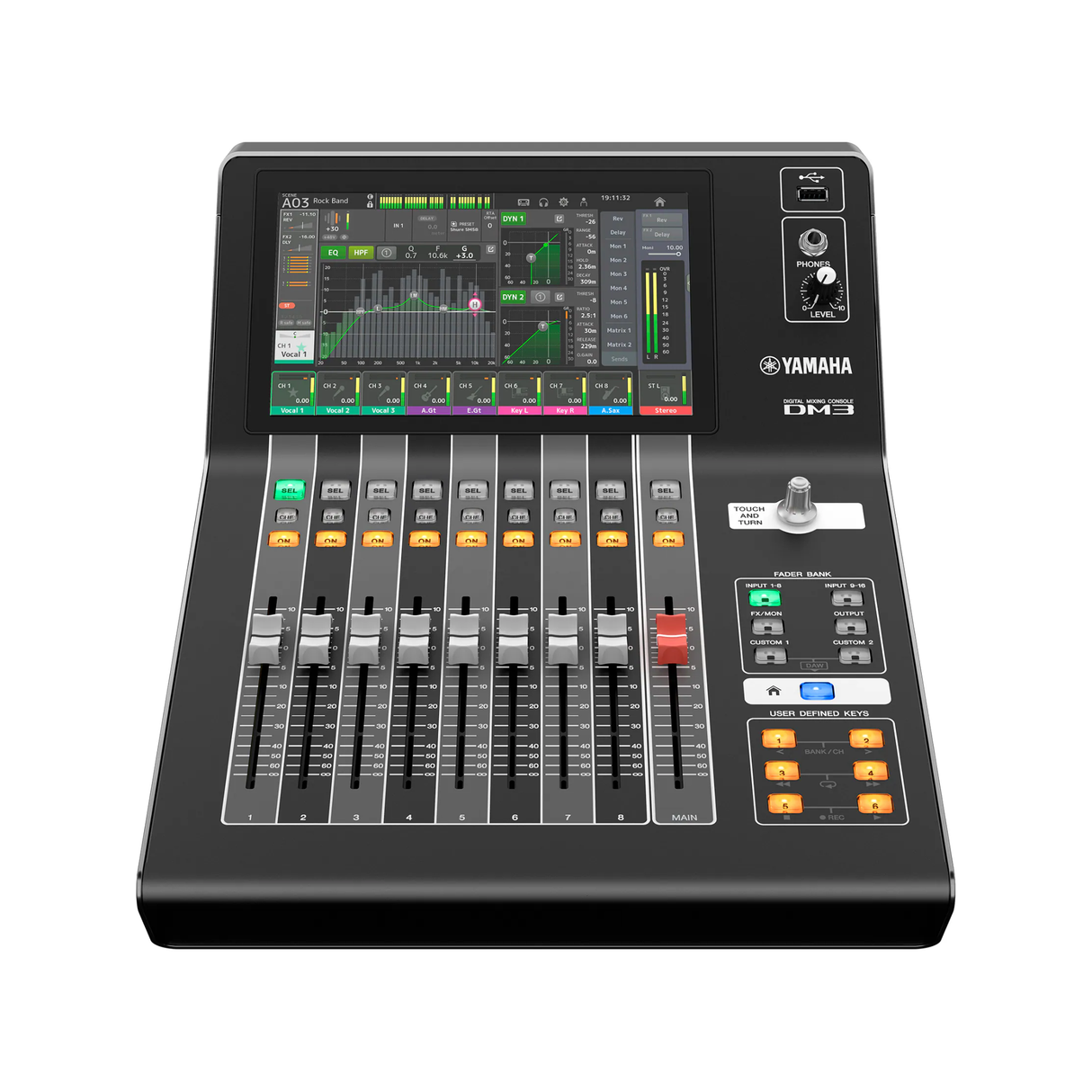 Yamaha DM3S Digital mixing console, 16 + 1 St & 2 FX; Bus: 6 Mix + 2 FX + 2 Matrix