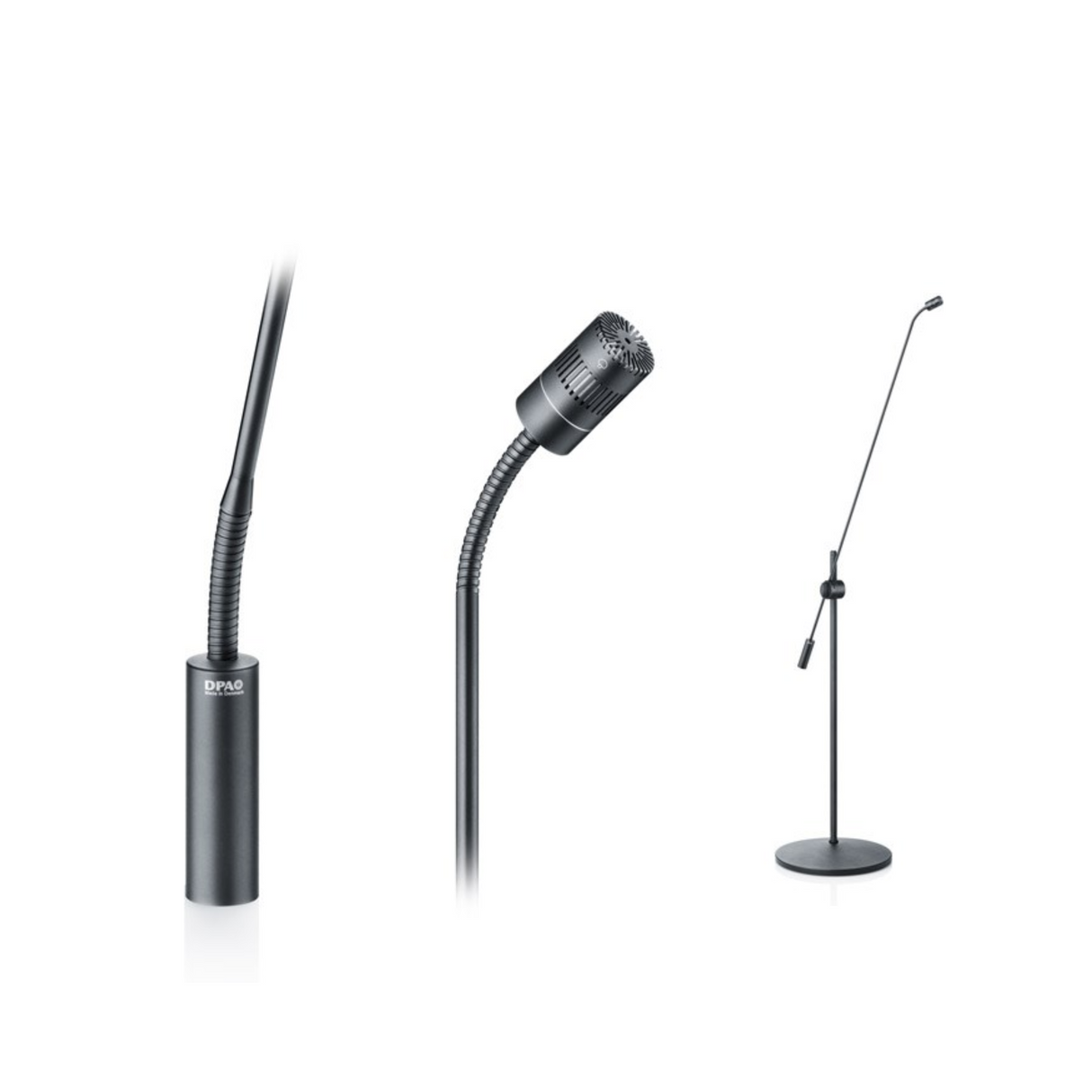 DPA 4018 Supercardioid Mic, Black, XLR, 77 cm (30 in) Boom, Floor Stand, Single Mic