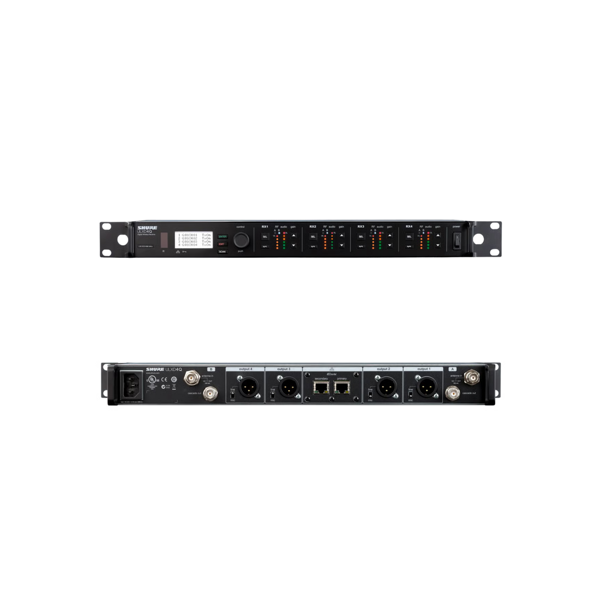 Shure ULXD4Q Quad-Channel Digital Wireless Receiver (1785-1805 MHz)