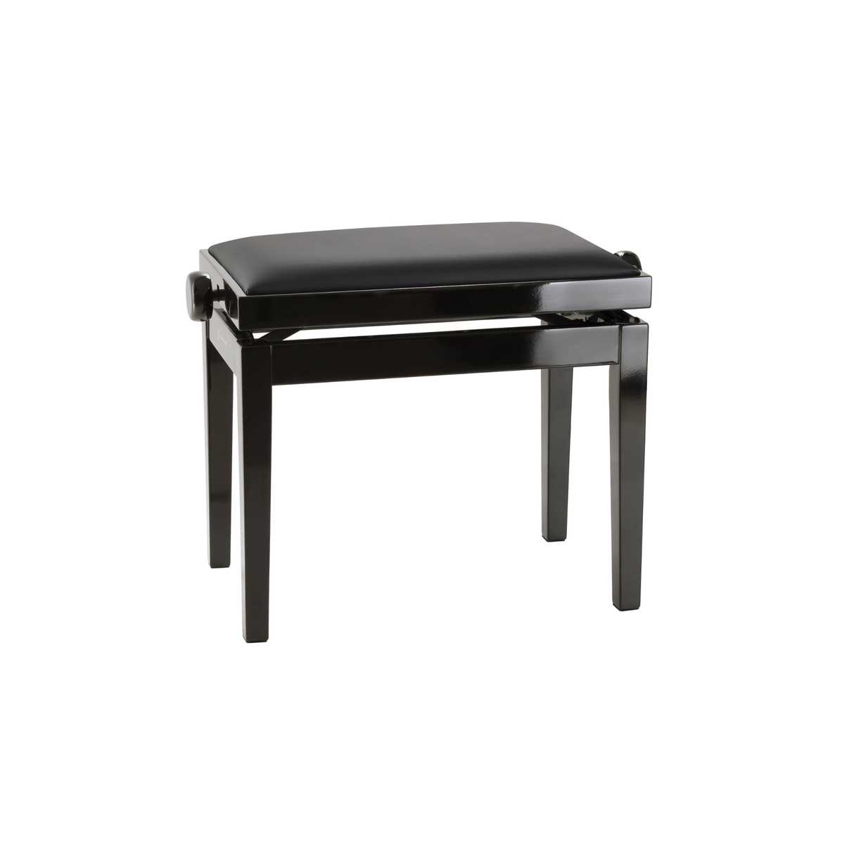 K&M 13971 piano bench, bench black glossy finish, seat black imitation leather