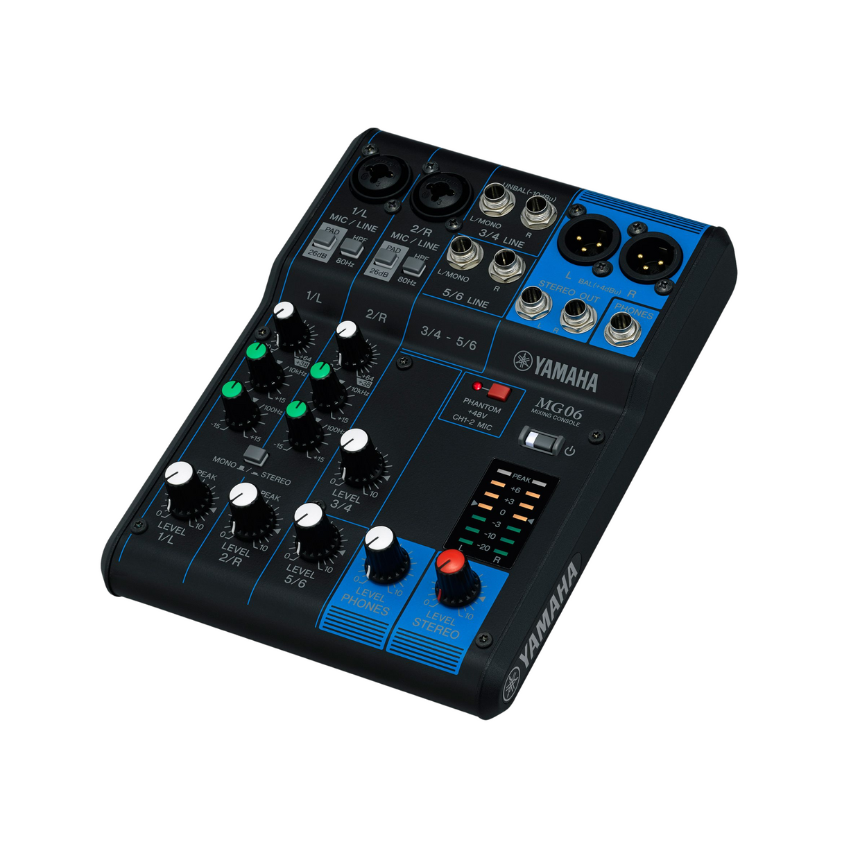 Yamaha 6 CH, D-Pre MicPreamps, 48V Phantompower, 2-Band CH EQ & HPF, 26dB Pad, XLR- Outs
