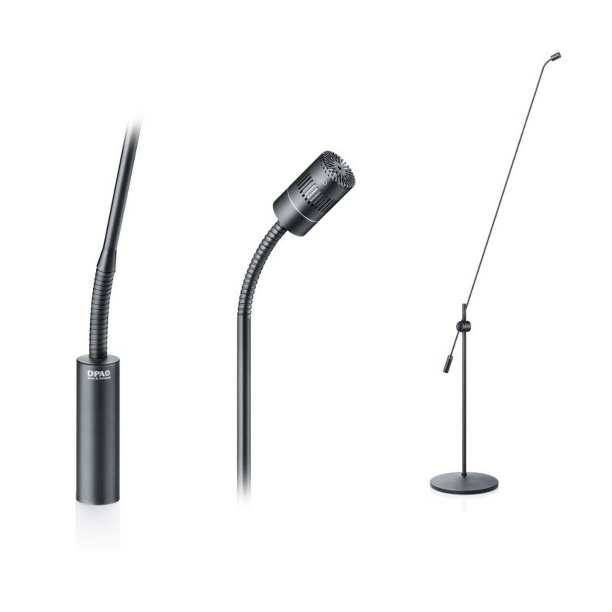 DPA 4011 Cardioid Mic, Black, XLR, 122 cm (48 in) Boom, Floor Stand, Single Mic