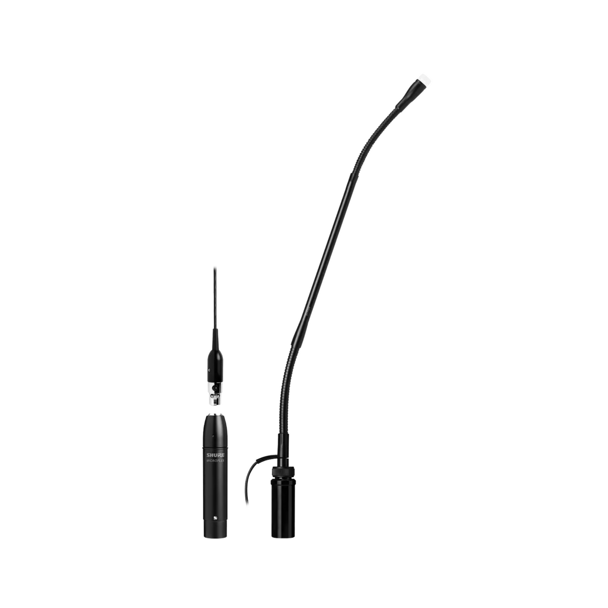 Shure 12 inch gooseneck body, with side cable exit and switch, no capsule