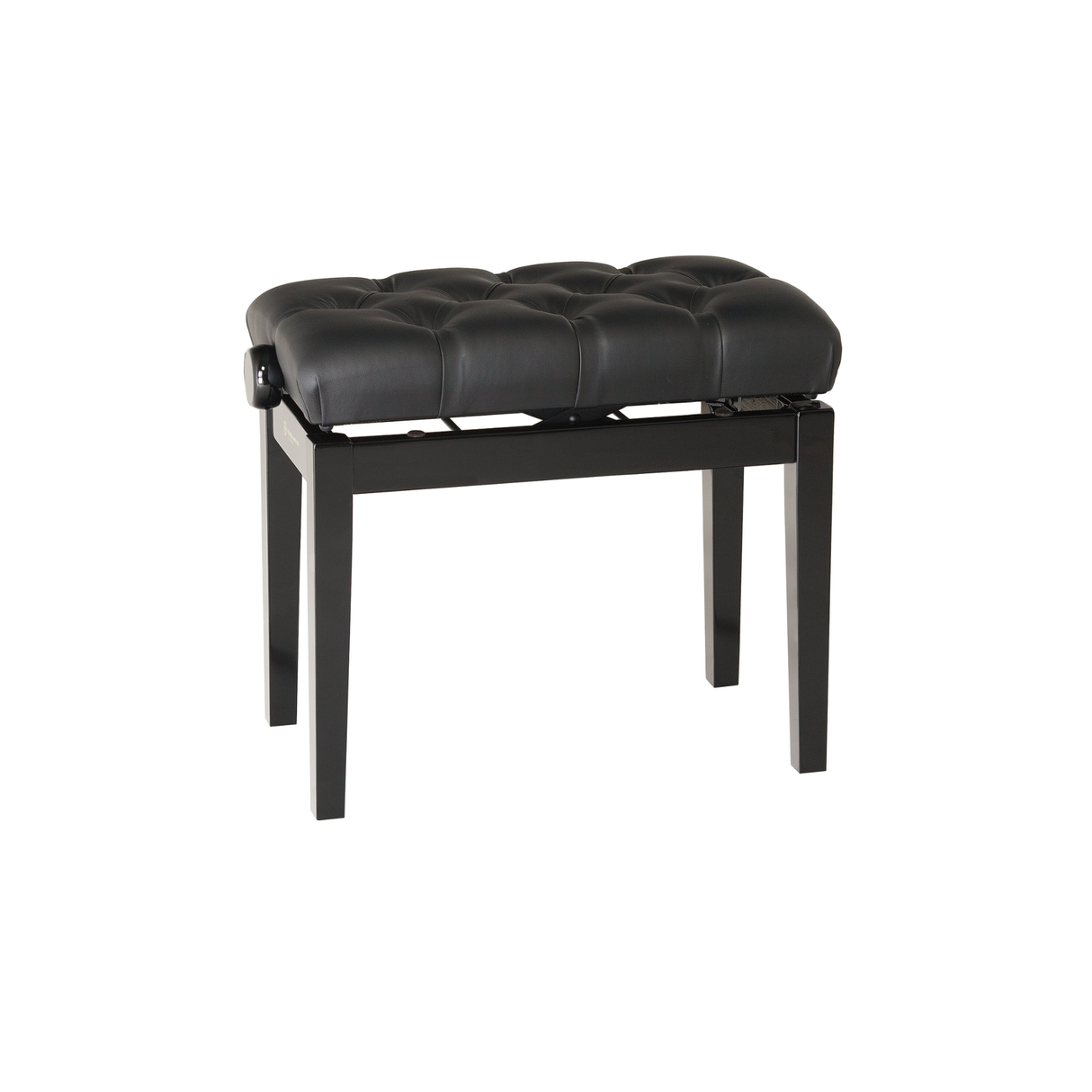 K&M 13900 piano bench, bench black glossy finish, seat black imitation leather