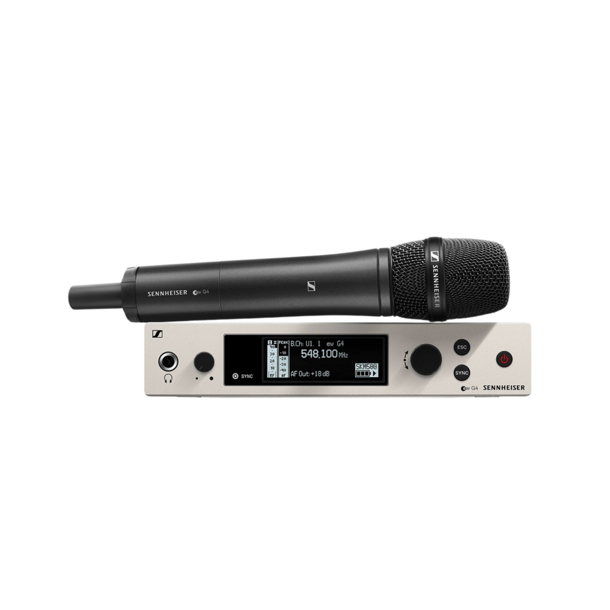 Sennheiser EW 500 G4-935-GBW Wireless vocal set. Includes (1) SKM 500 G4 handheld microphone, (1) e