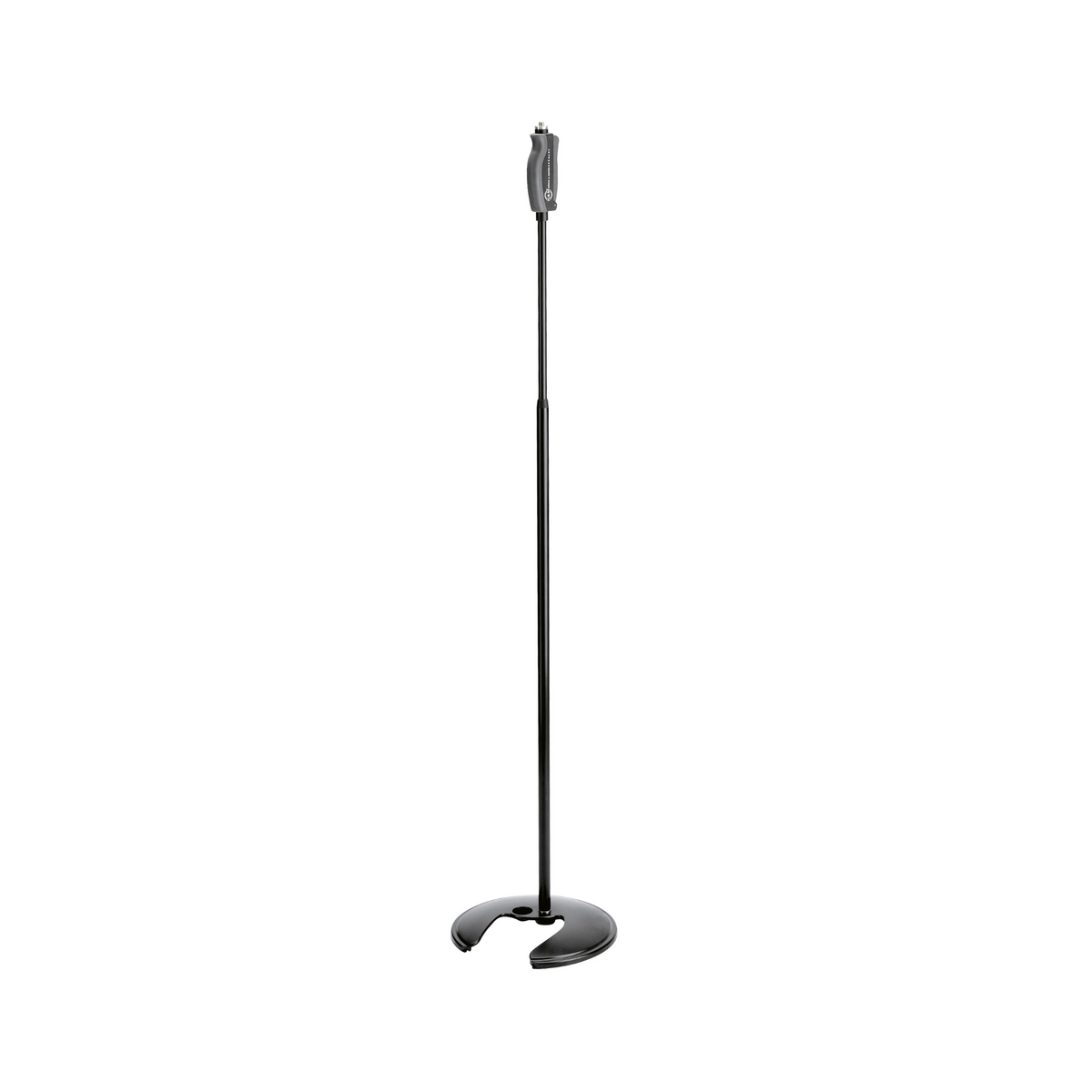 K&M 26075 stackable 'One-Hand' microphone stand with round base, black ...