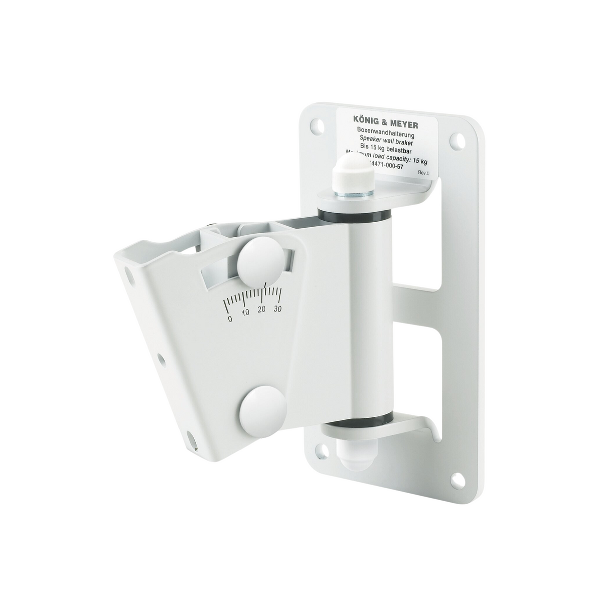 K&M 24471 speaker wall mount, 15kg max, white