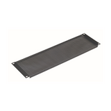 K&M 49473 steel ventilation panel, 3U, black