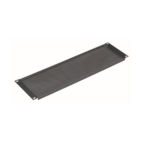 K&M 49473 steel ventilation panel, 3U, black