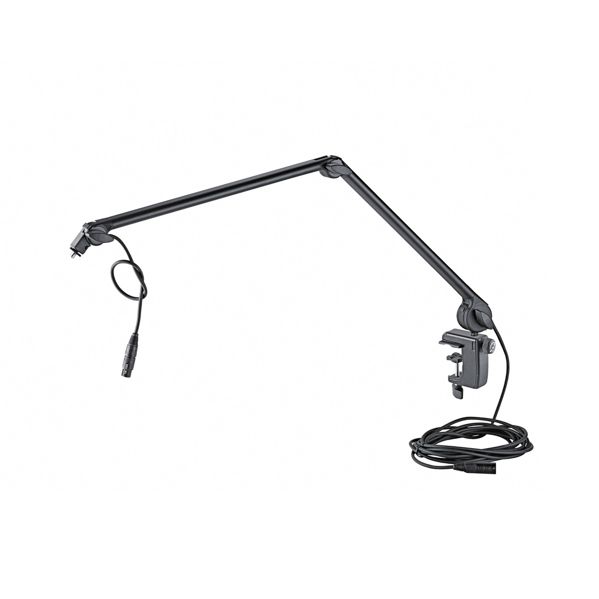 K&M 23860 microphone (Anglepoise style) adjustable desk arm with internal cable, black