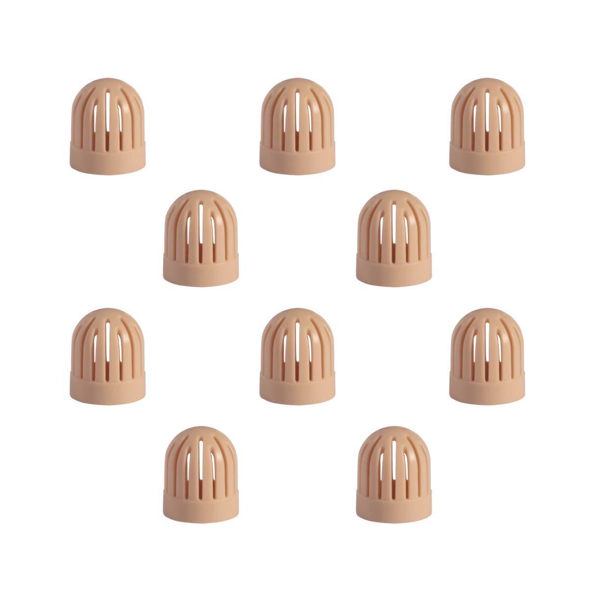 Shure TwinPlex Flat Cap for TL40 Lavalier Series, 10 pieces (Tan)