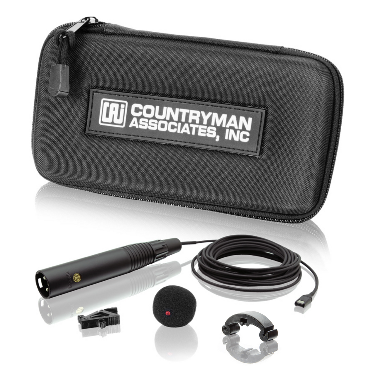 Countryman I2 cardioid violin & viola microphone kit, with 10 foot cable, hardwired, black