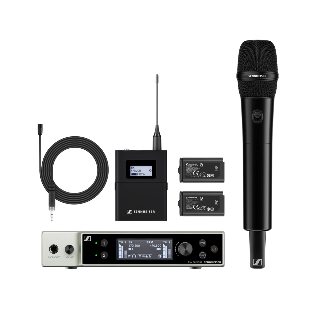 Sennheiser EW-DX MKE 2-835-S SET (Y1-3) Digital wireless lavalier/handheld set
