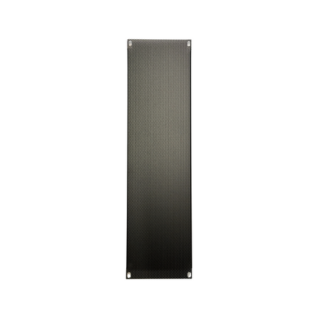 K&M 49483 steel ventilation panel, tight perforated steel, 3U, black