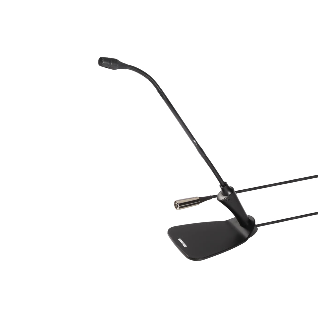 Shure Cardioid Condenser Gooseneck Microphone 12" with inline Preamp, mute switch  (Black)