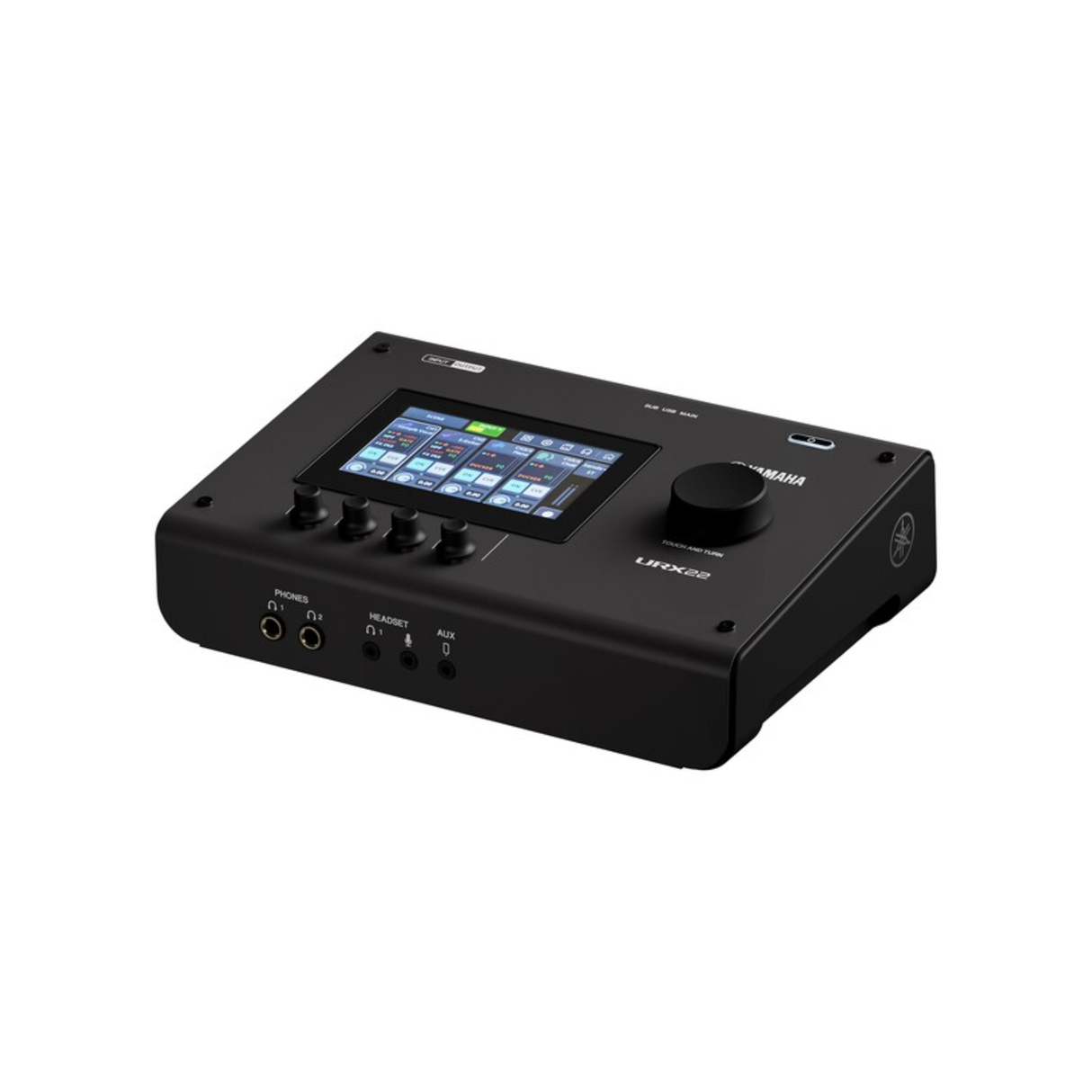 Yamaha URX22 B 4-in/2-out USB-C Audio Interface, black