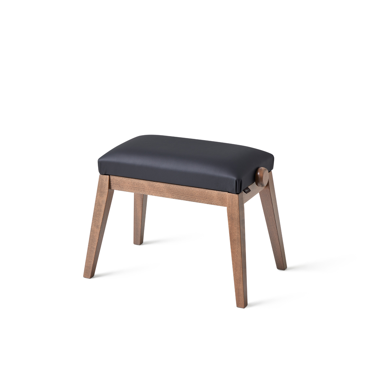K&M 13940 piano bench, bench walnut color, seat black imitation leather