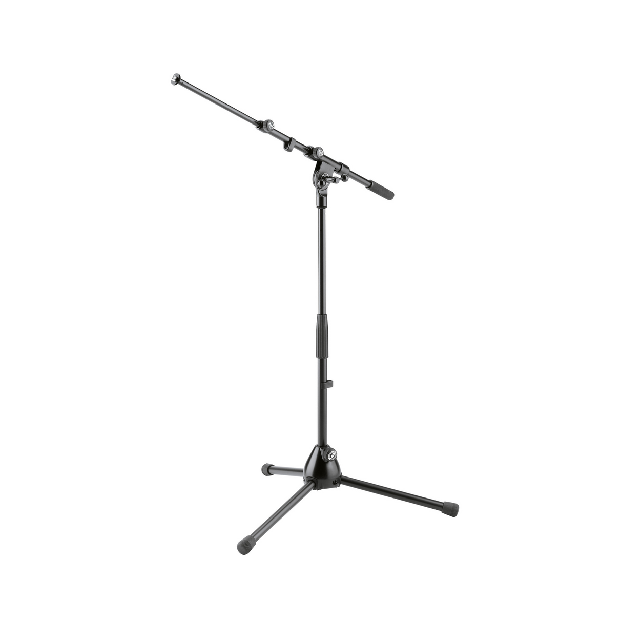 K&M 259 low-level adjustable microphone stand with t-bar 2-piece boom arm, maximum height 645mm, bla