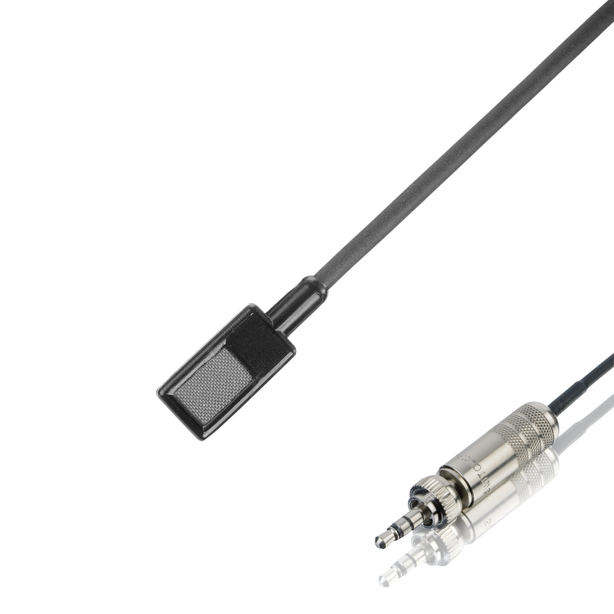 Countryman EMW (square) microphone wired for Sennheiser 3.5mm, black, shelved HF response