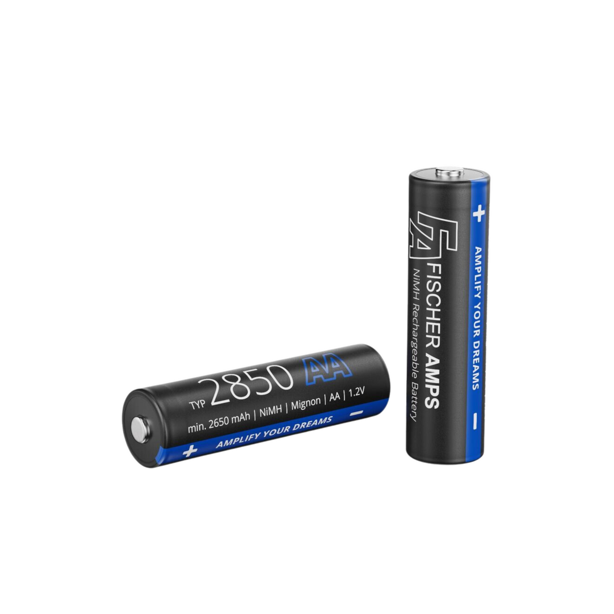 Fischer Amps NiMH rechargeable cell; AA size, 1.2V, 2850mAh