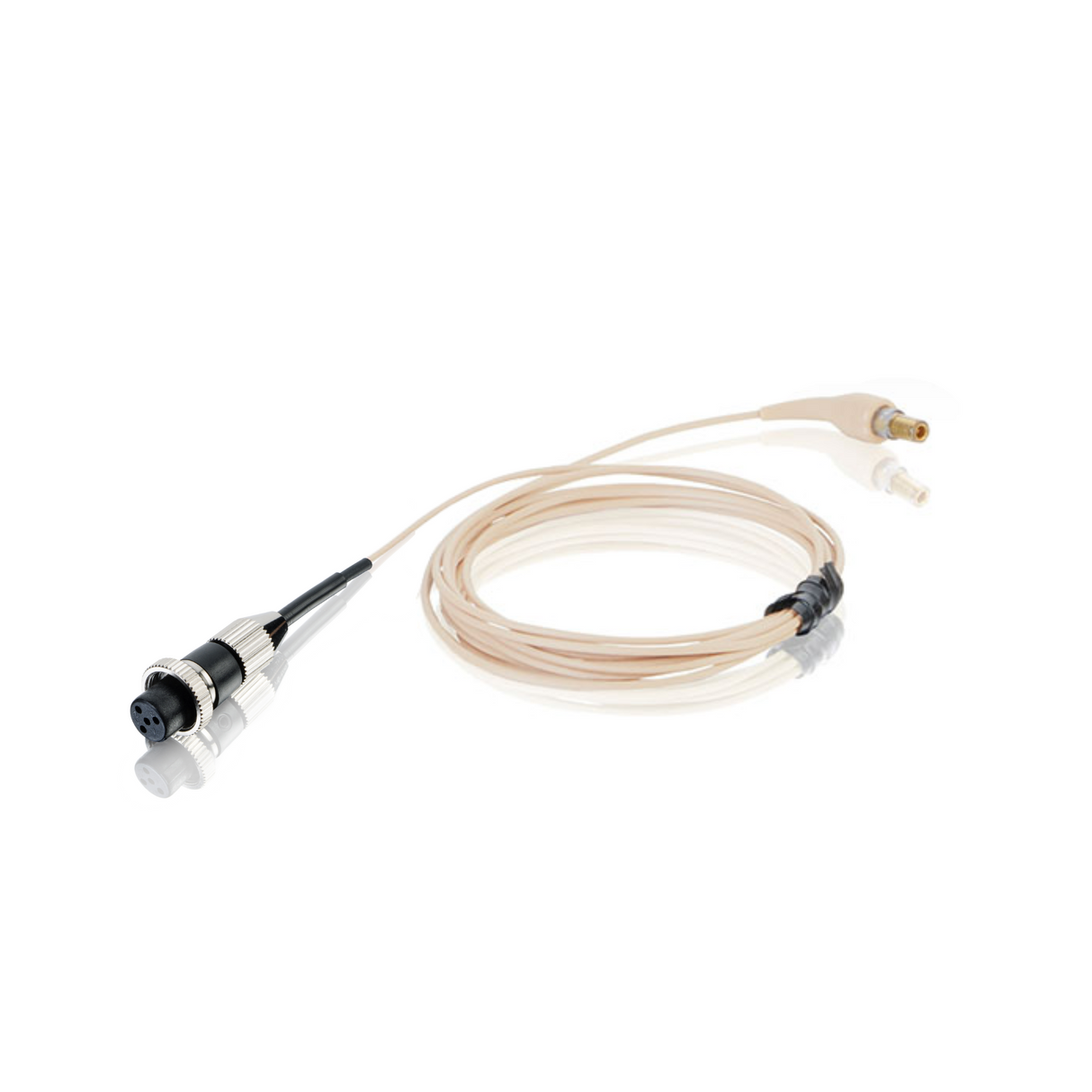 Countryman standard cable only; for H6 headset microphone wired to Mipro (Screw on TA4F), light beig