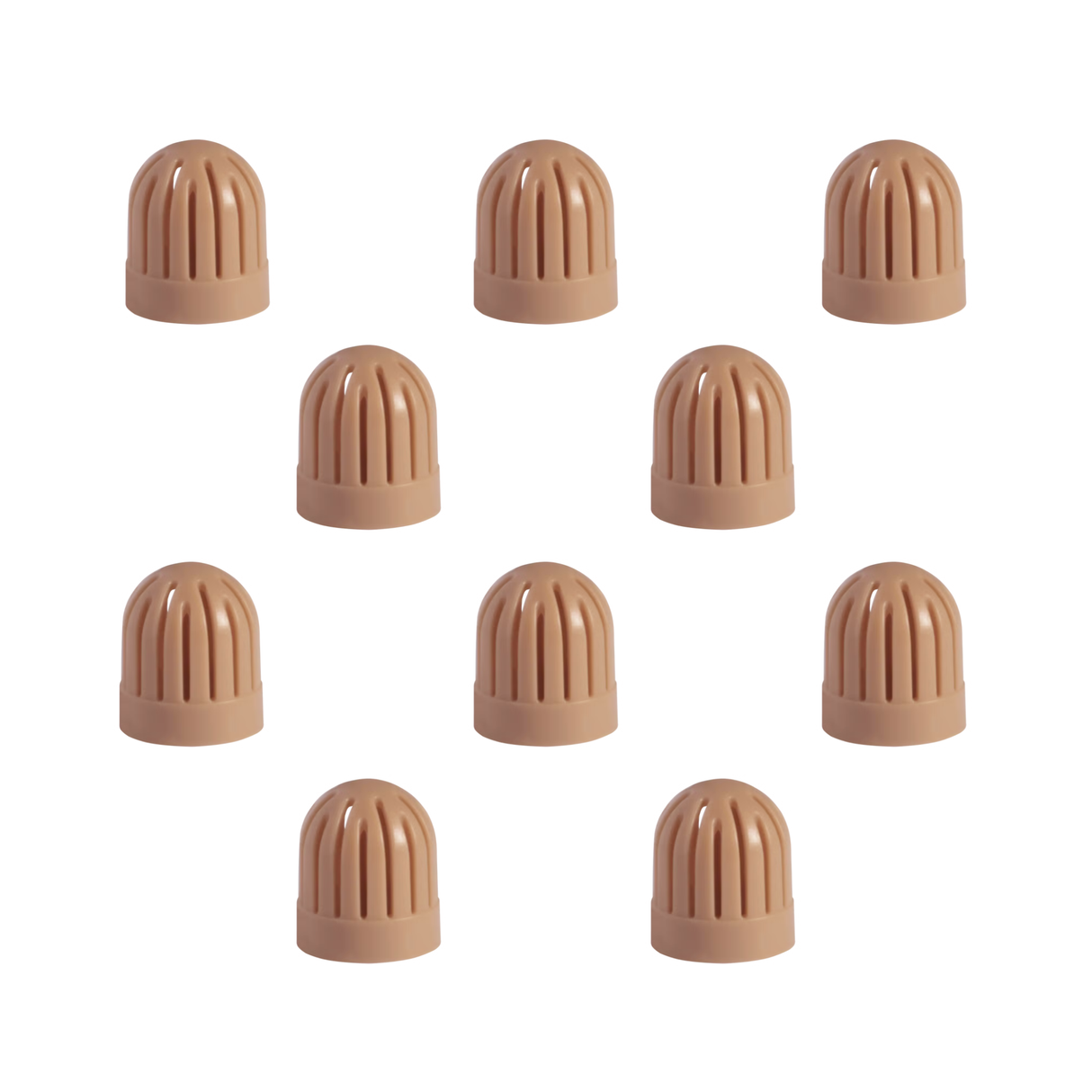 Shure TwinPlex Flat Cap for TL40 Lavalier Series, 10 pieces (Cocoa)