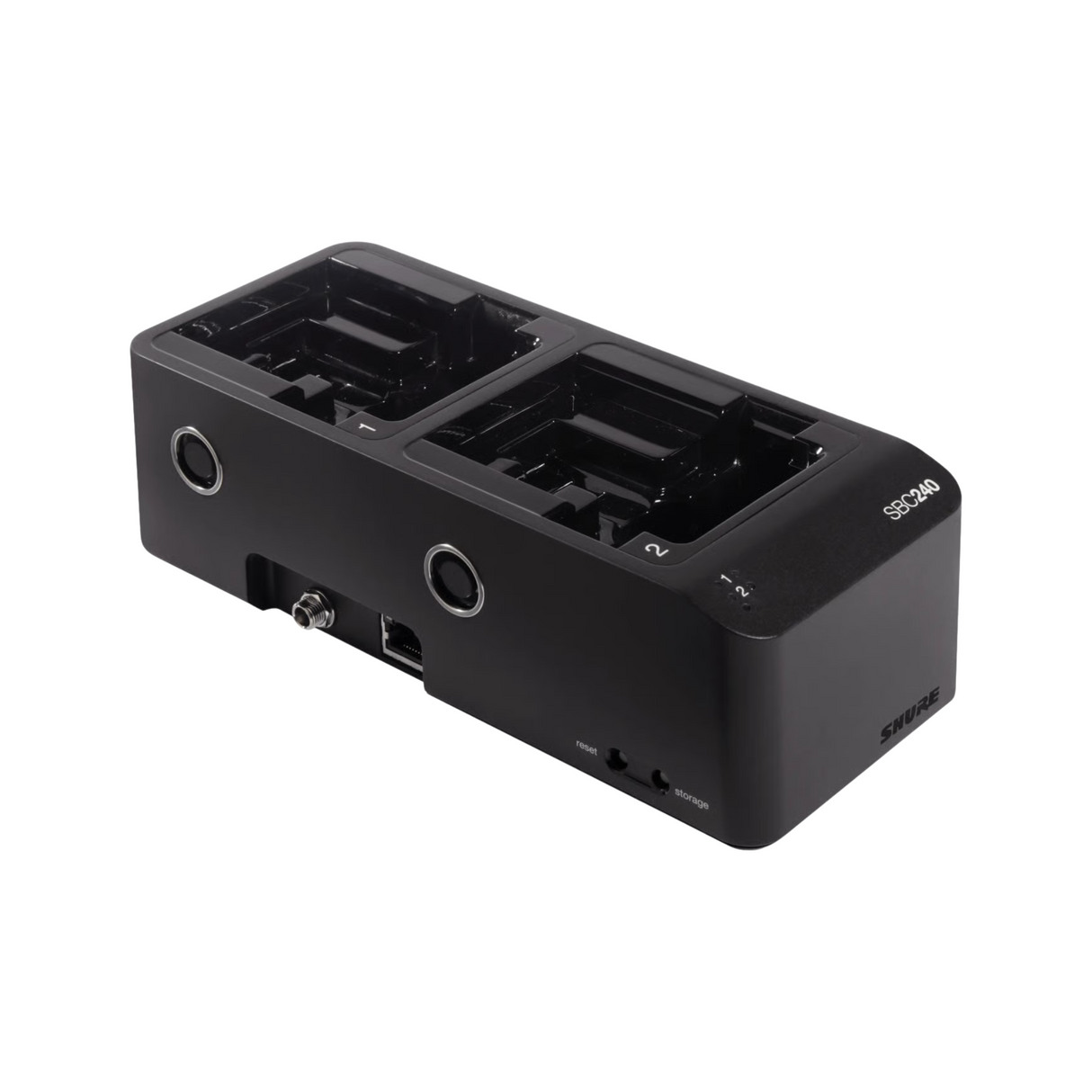 Shure dual networked docking charge for SB910 and SB920 batteries, with power supply