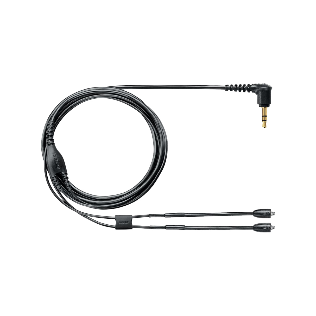 Shure Earphone Replacement Cable 64" with silver coloured nickel plated MMCX (Black)