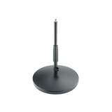 K&M 23320 low stand with a heavy cast iron base, maximum height 347mm, black