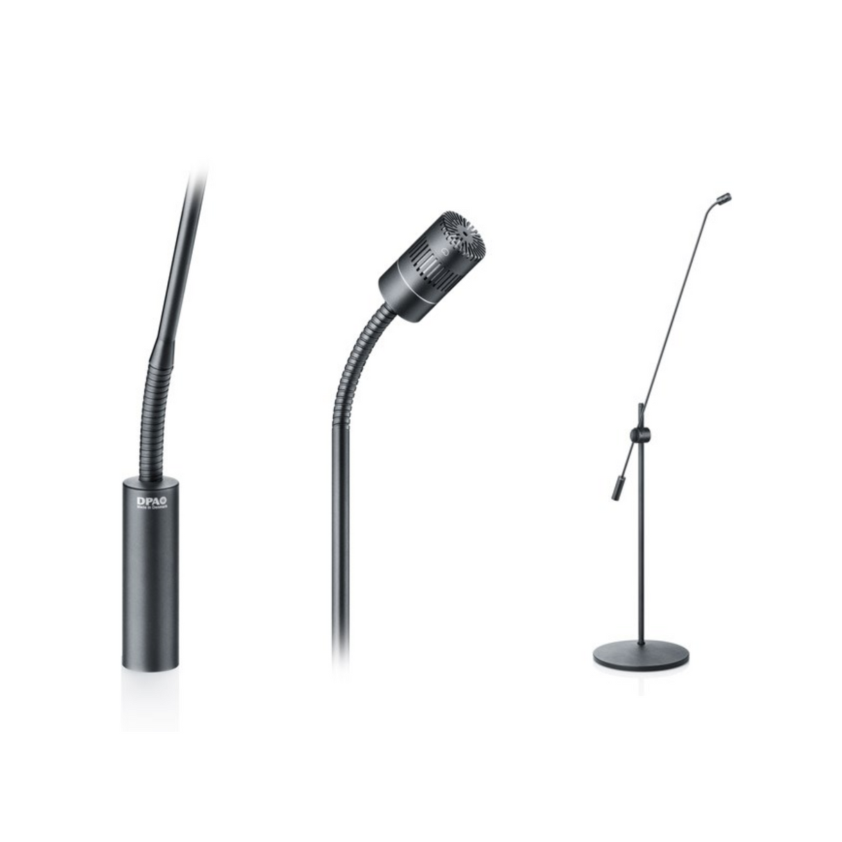 DPA 4011 Cardioid Mic, Black, XLR, 77 cm (30 in) Boom, Floor Stand, Single Mic