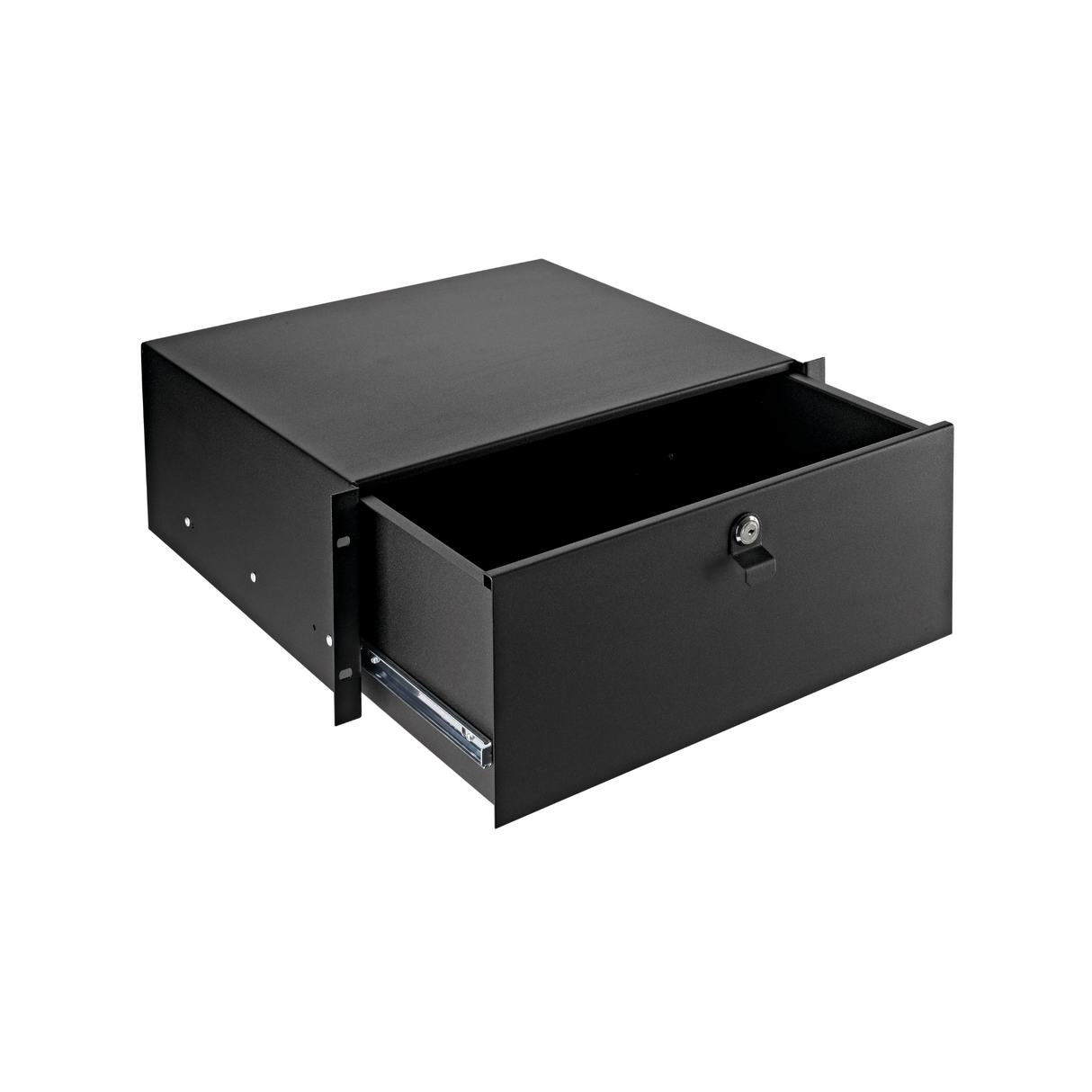 K&M 491/2 rackmount locking drawer, black; 4U