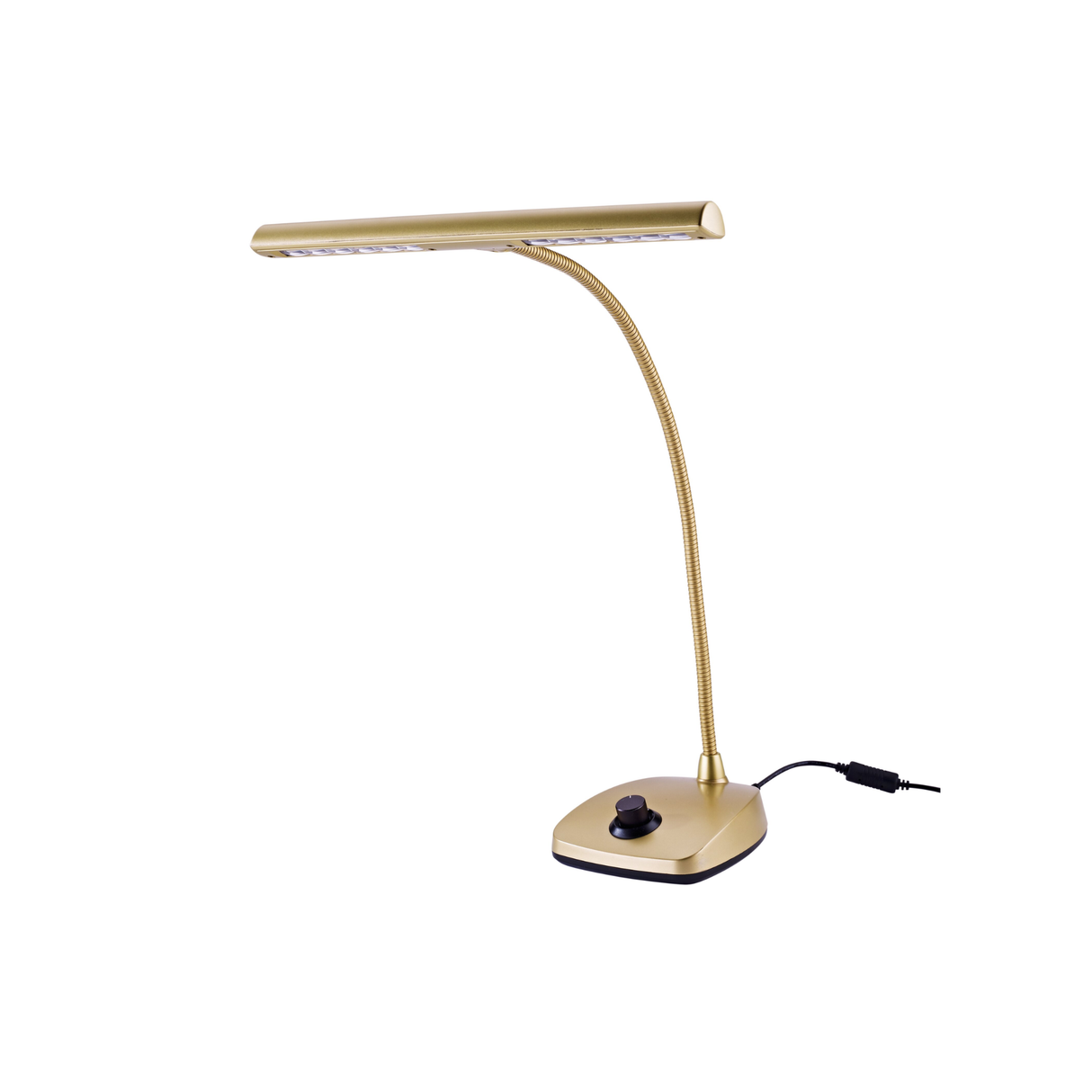 K&M 12298 LED piano lamp UK, gold-coloured