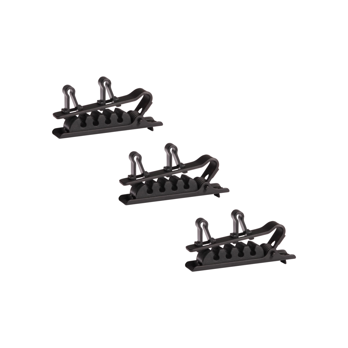Shure TwinPlex Dual Tie Clip, 3 pieces (Black)
