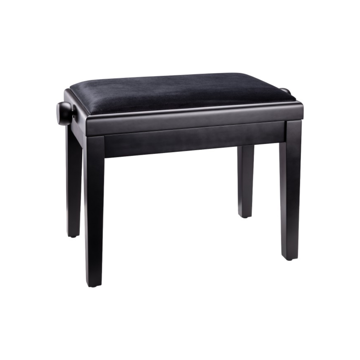 K&M 13921 Piano bench, bench black matt finish, seat black velour