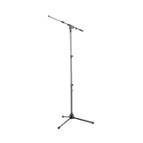 K&M 252 3-section microphone stand with 2-piece boom arm and t-bar, maximum height 1470mm, black