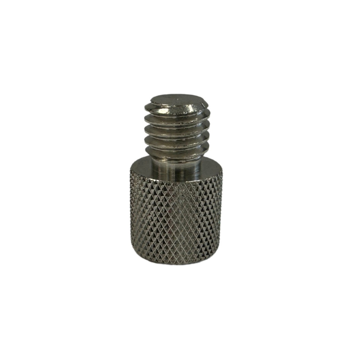 K&M 219 thread adaptor 3/8 inch internal thread, 1/2 external thread, nickel