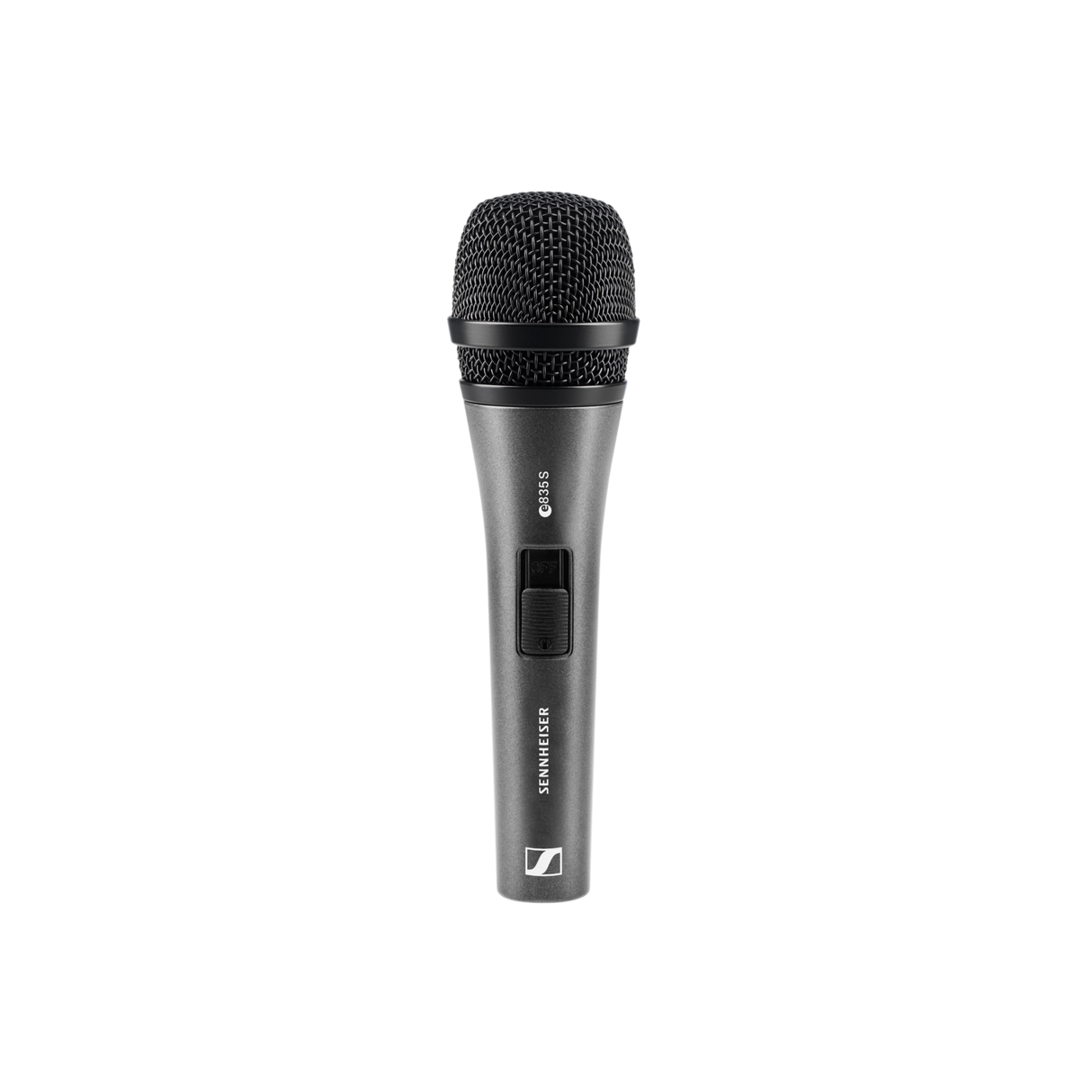 Sennheiser E 835-S Vocal microphone, dynamic, cardioid, I/O switch, 3-pin XLR-M, anthracite