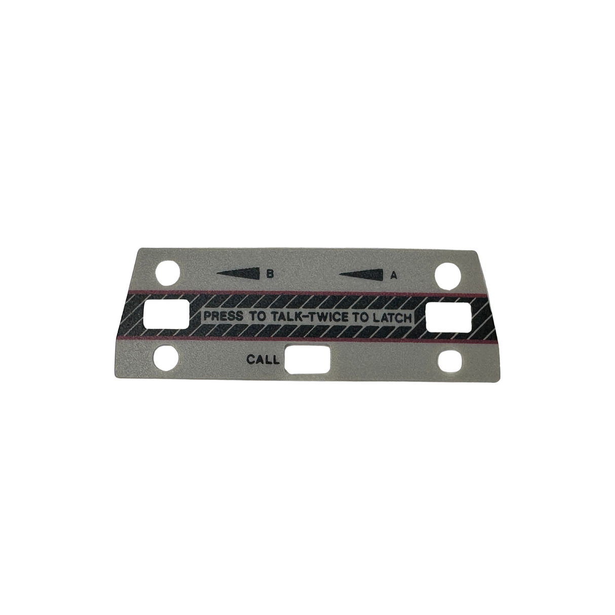 Clear-Com top panel label; for RS502/522
