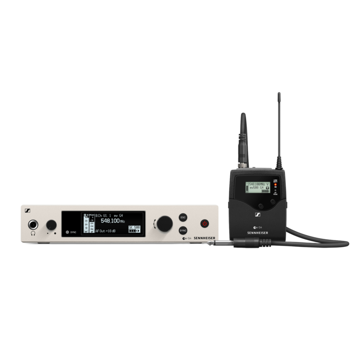 Sennheiser ew 500 G4-CI1-GBW Wireless instrument set. Includes (1) SK 500 G4 bodypack, (1) CI1 1/4"