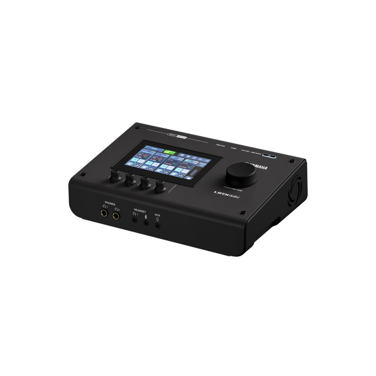 Yamaha URX44V B 6-in/4-out USB-C Audio/Video Interface, black