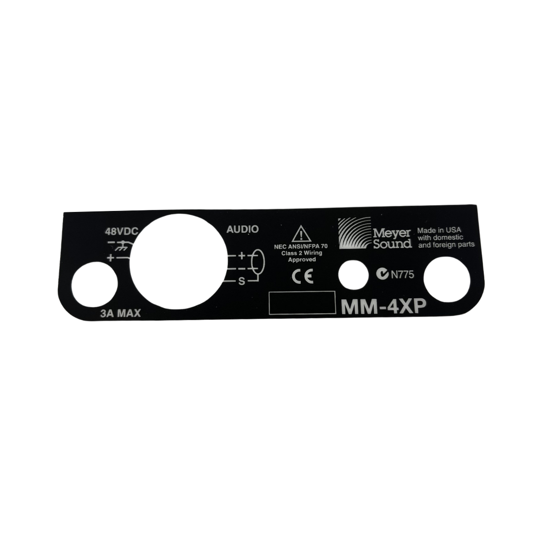 Meyer Sound user label for MM-4XP, black