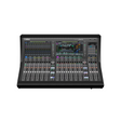 Yamaha DM7 digital mixing console featuring multiple sliders and a digital display screen
