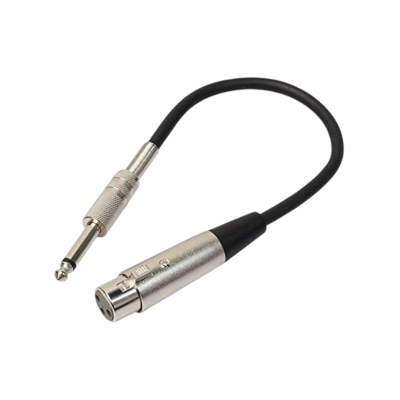 Amber Sound Microphone Cable; 1m, male 3 pin XLR to 1/4" jack, 3 pole